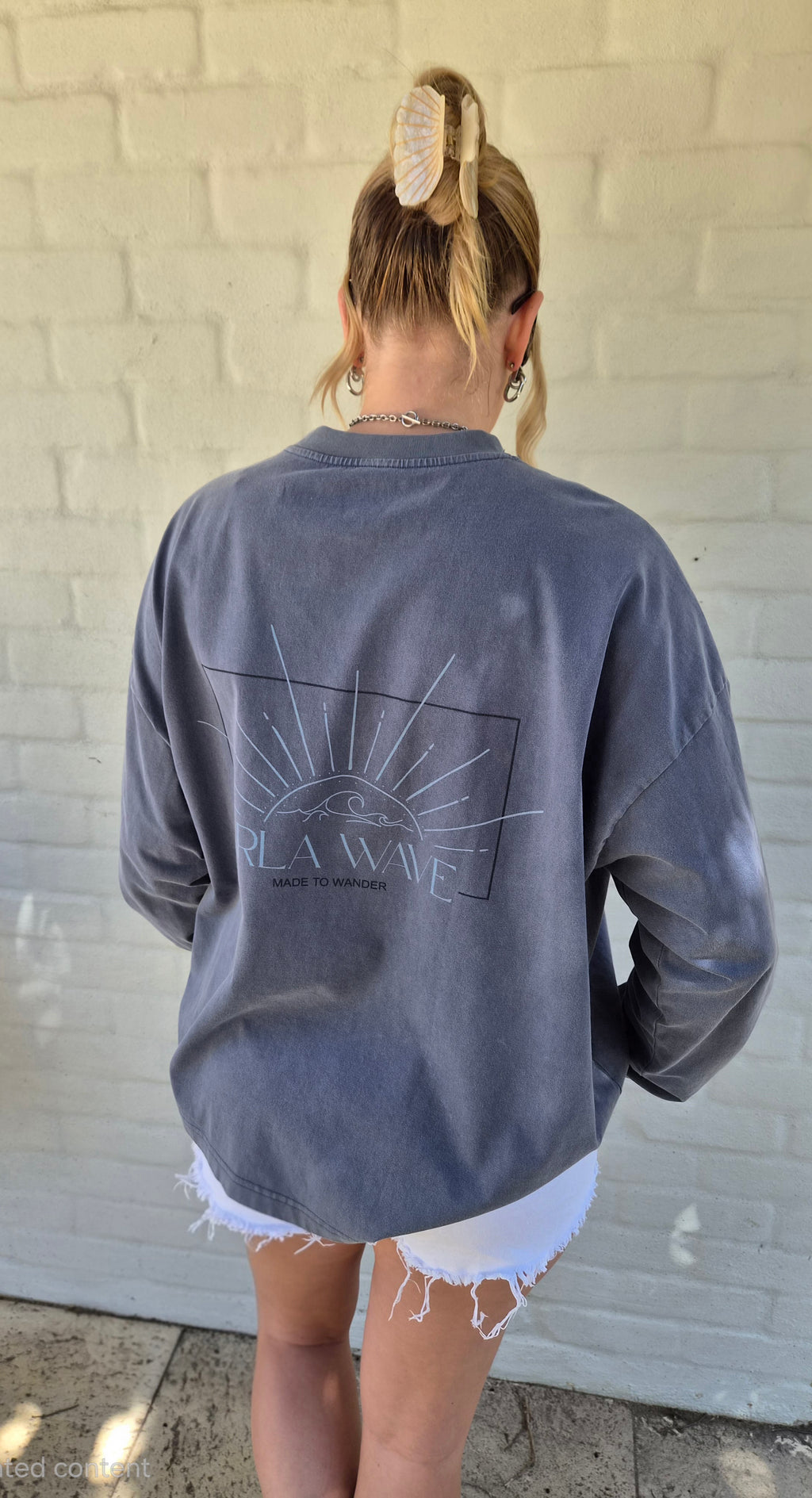 Drift State Oversized Long Sleeve – Deep Navy